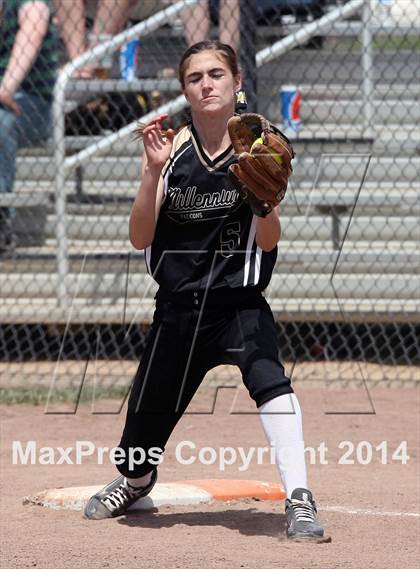 Thumbnail 1 in Millennium vs. Big Valley Christian (CIF SJS D7 Final) photogallery.