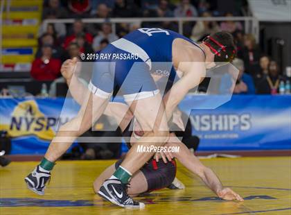 Thumbnail 3 in NYSPHSAA D1 Wrestling Championships (Finals 132 - 160 lbs) photogallery.