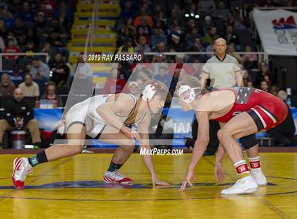 Thumbnail 1 in NYSPHSAA D1 Wrestling Championships (Finals 132 - 160 lbs) photogallery.