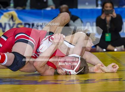 Thumbnail 1 in NYSPHSAA D1 Wrestling Championships (Finals 132 - 160 lbs) photogallery.