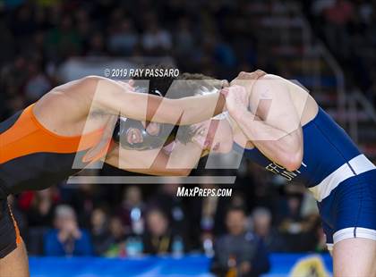 Thumbnail 1 in NYSPHSAA D1 Wrestling Championships (Finals 132 - 160 lbs) photogallery.