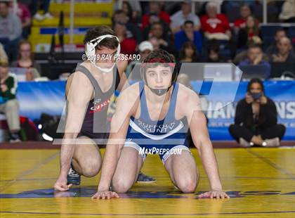Thumbnail 1 in NYSPHSAA D1 Wrestling Championships (Finals 132 - 160 lbs) photogallery.
