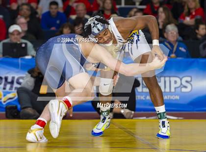 Thumbnail 2 in NYSPHSAA D1 Wrestling Championships (Finals 132 - 160 lbs) photogallery.