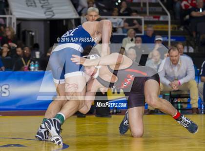 Thumbnail 1 in NYSPHSAA D1 Wrestling Championships (Finals 132 - 160 lbs) photogallery.