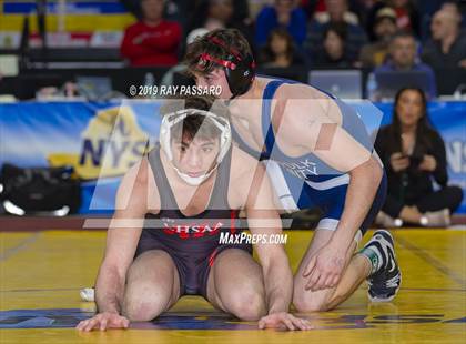 Thumbnail 3 in NYSPHSAA D1 Wrestling Championships (Finals 132 - 160 lbs) photogallery.