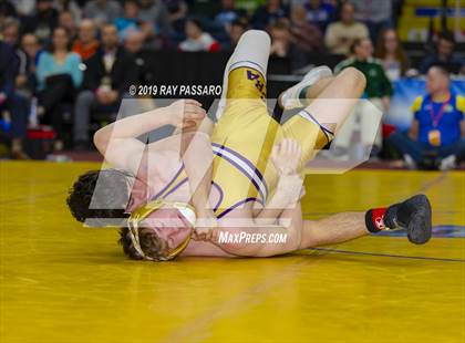 Thumbnail 1 in NYSPHSAA D1 Wrestling Championships (Finals 132 - 160 lbs) photogallery.
