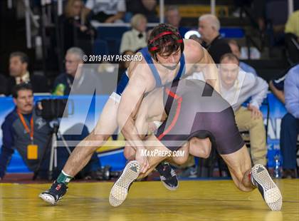 Thumbnail 3 in NYSPHSAA D1 Wrestling Championships (Finals 132 - 160 lbs) photogallery.