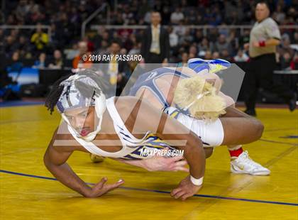Thumbnail 1 in NYSPHSAA D1 Wrestling Championships (Finals 132 - 160 lbs) photogallery.