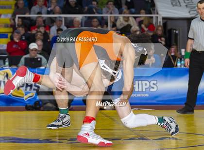 Thumbnail 3 in NYSPHSAA D1 Wrestling Championships (Finals 132 - 160 lbs) photogallery.