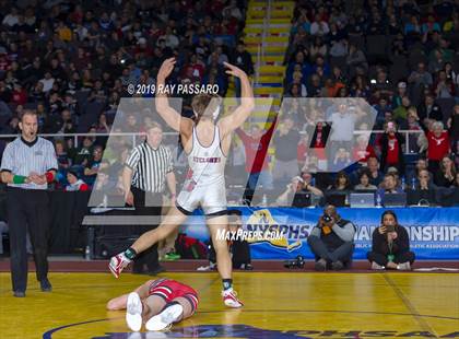 Thumbnail 1 in NYSPHSAA D1 Wrestling Championships (Finals 132 - 160 lbs) photogallery.