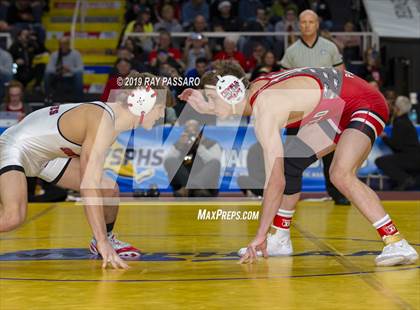 Thumbnail 2 in NYSPHSAA D1 Wrestling Championships (Finals 132 - 160 lbs) photogallery.