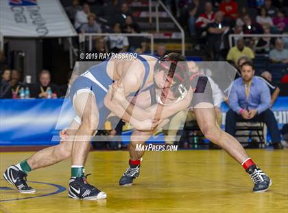 Thumbnail 1 in NYSPHSAA D1 Wrestling Championships (Finals 132 - 160 lbs) photogallery.