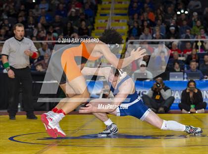Thumbnail 2 in NYSPHSAA D1 Wrestling Championships (Finals 132 - 160 lbs) photogallery.