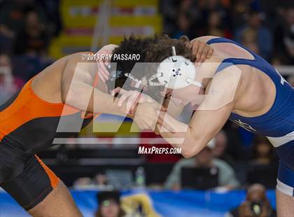 Thumbnail 1 in NYSPHSAA D1 Wrestling Championships (Finals 132 - 160 lbs) photogallery.