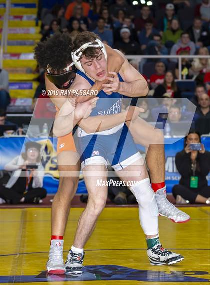 Thumbnail 2 in NYSPHSAA D1 Wrestling Championships (Finals 132 - 160 lbs) photogallery.