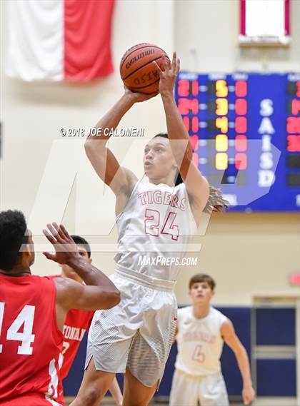 Thumbnail 1 in Antonian Prep vs Belton (SAISD Basketball Tournament) photogallery.