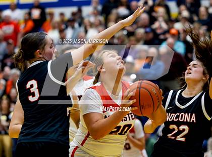 Thumbnail 2 in  Muenster vs Nocona (UIL Basketball 2A Regional Final) photogallery.