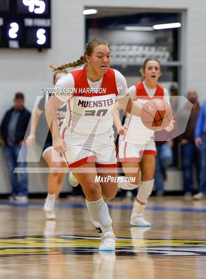 Thumbnail 3 in  Muenster vs Nocona (UIL Basketball 2A Regional Final) photogallery.