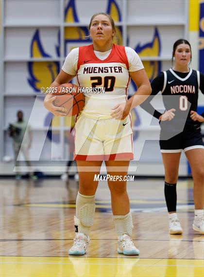 Thumbnail 1 in  Muenster vs Nocona (UIL Basketball 2A Regional Final) photogallery.