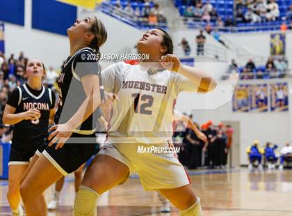 Thumbnail 2 in  Muenster vs Nocona (UIL Basketball 2A Regional Final) photogallery.