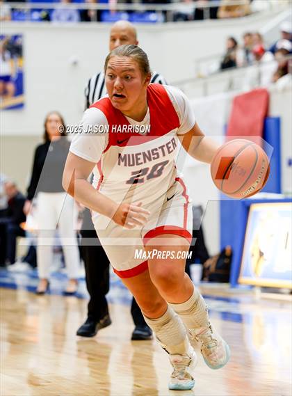 Thumbnail 2 in  Muenster vs Nocona (UIL Basketball 2A Regional Final) photogallery.