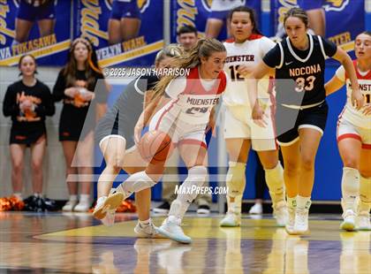 Thumbnail 1 in  Muenster vs Nocona (UIL Basketball 2A Regional Final) photogallery.