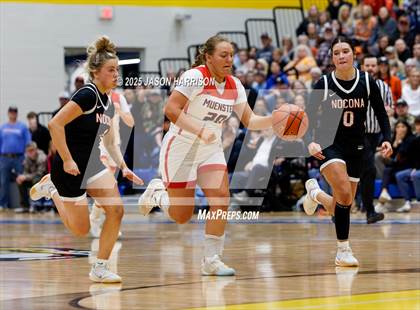 Thumbnail 1 in  Muenster vs Nocona (UIL Basketball 2A Regional Final) photogallery.