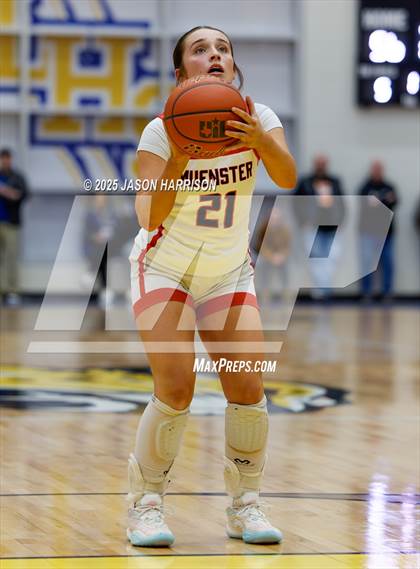 Thumbnail 1 in  Muenster vs Nocona (UIL Basketball 2A Regional Final) photogallery.