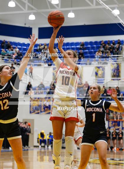 Thumbnail 2 in  Muenster vs Nocona (UIL Basketball 2A Regional Final) photogallery.