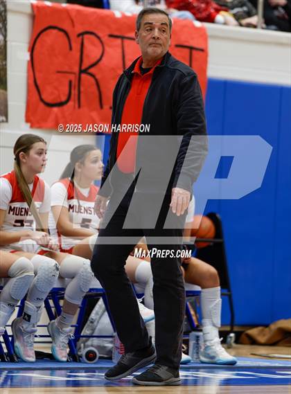 Thumbnail 2 in  Muenster vs Nocona (UIL Basketball 2A Regional Final) photogallery.