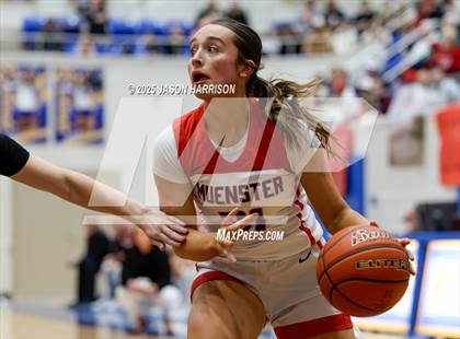 Thumbnail 2 in  Muenster vs Nocona (UIL Basketball 2A Regional Final) photogallery.