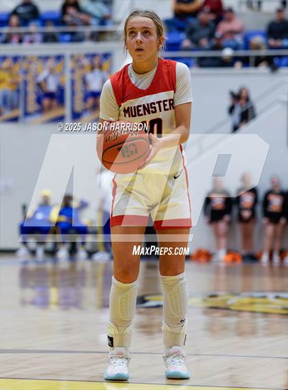 Thumbnail 3 in  Muenster vs Nocona (UIL Basketball 2A Regional Final) photogallery.