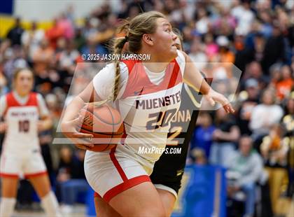 Thumbnail 2 in  Muenster vs Nocona (UIL Basketball 2A Regional Final) photogallery.