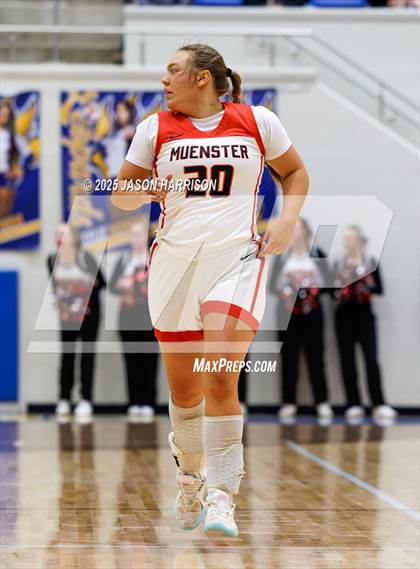 Thumbnail 1 in  Muenster vs Nocona (UIL Basketball 2A Regional Final) photogallery.