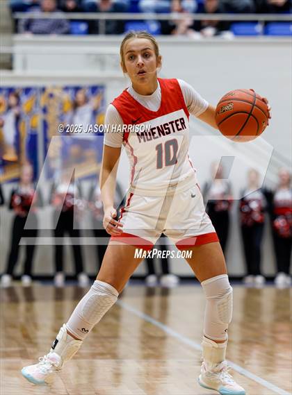 Thumbnail 2 in  Muenster vs Nocona (UIL Basketball 2A Regional Final) photogallery.
