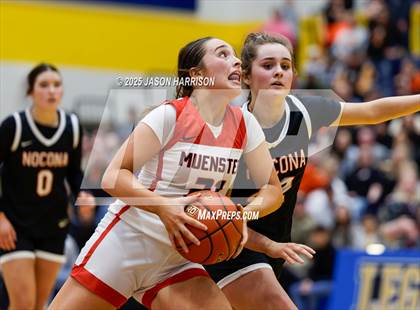 Thumbnail 2 in  Muenster vs Nocona (UIL Basketball 2A Regional Final) photogallery.