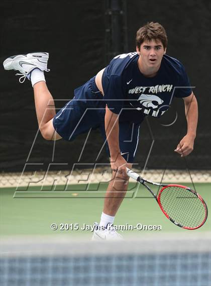 Thumbnail 3 in Valencia, Golden Valley, Hart vs West Ranch (Foothill League Finals) photogallery.
