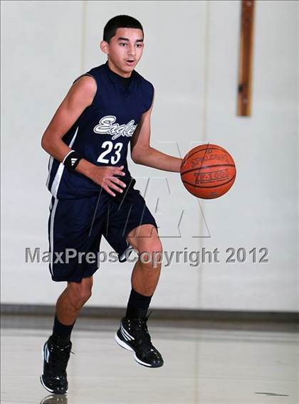 Thumbnail 3 in Desert Chapel vs. Desert Christian Academy (MaxPreps Holiday Classic) photogallery.