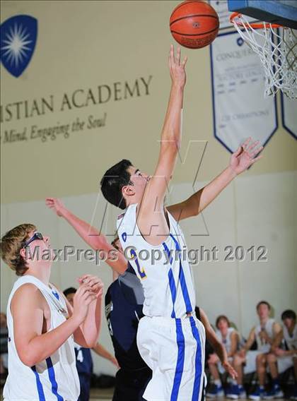 Thumbnail 3 in Desert Chapel vs. Desert Christian Academy (MaxPreps Holiday Classic) photogallery.