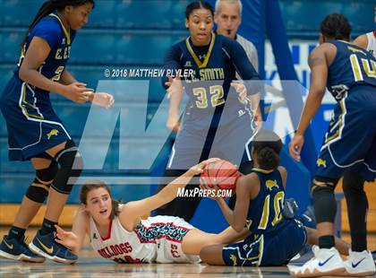 Thumbnail 1 in E.E. Smith vs. Terry Sanford (Cumberland County Schools Basketball Holiday Classic) photogallery.