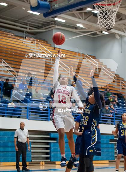 Thumbnail 1 in E.E. Smith vs. Terry Sanford (Cumberland County Schools Basketball Holiday Classic) photogallery.