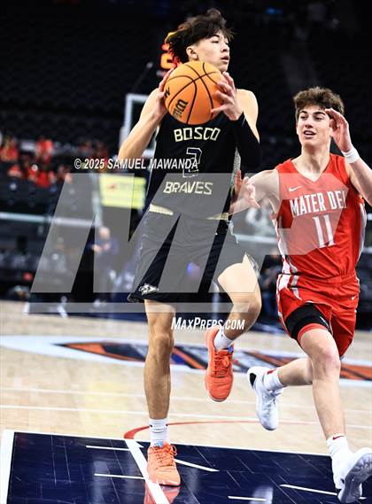 Thumbnail 1 in  St. John Bosco vs Mater Dei (Trinity-Mission League Show) photogallery.