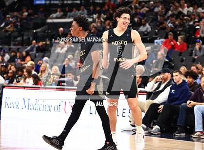 Thumbnail 1 in  St. John Bosco vs Mater Dei (Trinity-Mission League Show) photogallery.