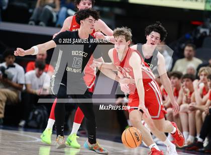 Thumbnail 2 in  St. John Bosco vs Mater Dei (Trinity-Mission League Show) photogallery.