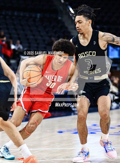 Thumbnail 3 in  St. John Bosco vs Mater Dei (Trinity-Mission League Show) photogallery.