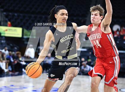Thumbnail 2 in  St. John Bosco vs Mater Dei (Trinity-Mission League Show) photogallery.