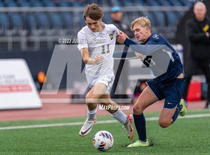 Thumbnail 3 in Cathedral vs. Noblesville (IHSAA 4A State Final-editorial only) photogallery.
