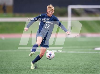 Thumbnail 1 in Cathedral vs. Noblesville (IHSAA 4A State Final-editorial only) photogallery.