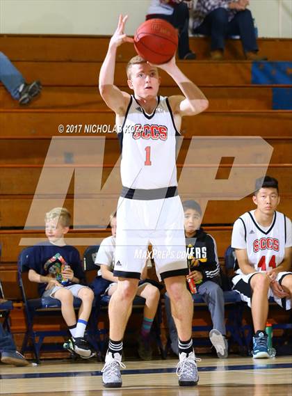 Thumbnail 1 in Brentwood School vs. Santa Clarita Christian (War on Floor) photogallery.