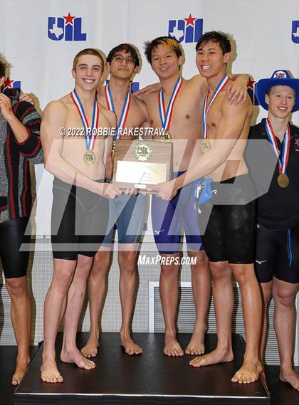 Thumbnail 3 in UIL 6A Boys Swimming & Diving State Finals photogallery.